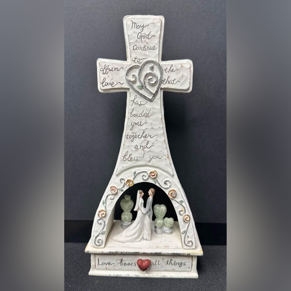 Enesco Group wedding cross figure Cake Topper